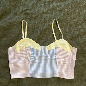 Gianni Bini Striped Crop Top